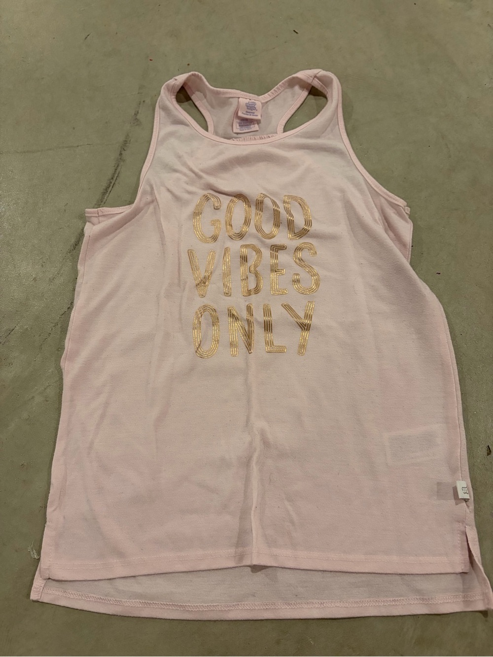 More Than Magic Light Pink Sleepwear Top with Blue Tag Print